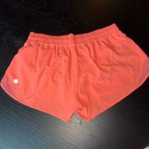 Lululemon Hotty Hot short, size 2.5” inseam, neon orange, size 8